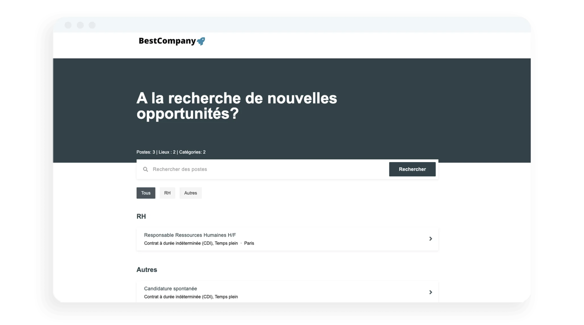 Recherche de candidates