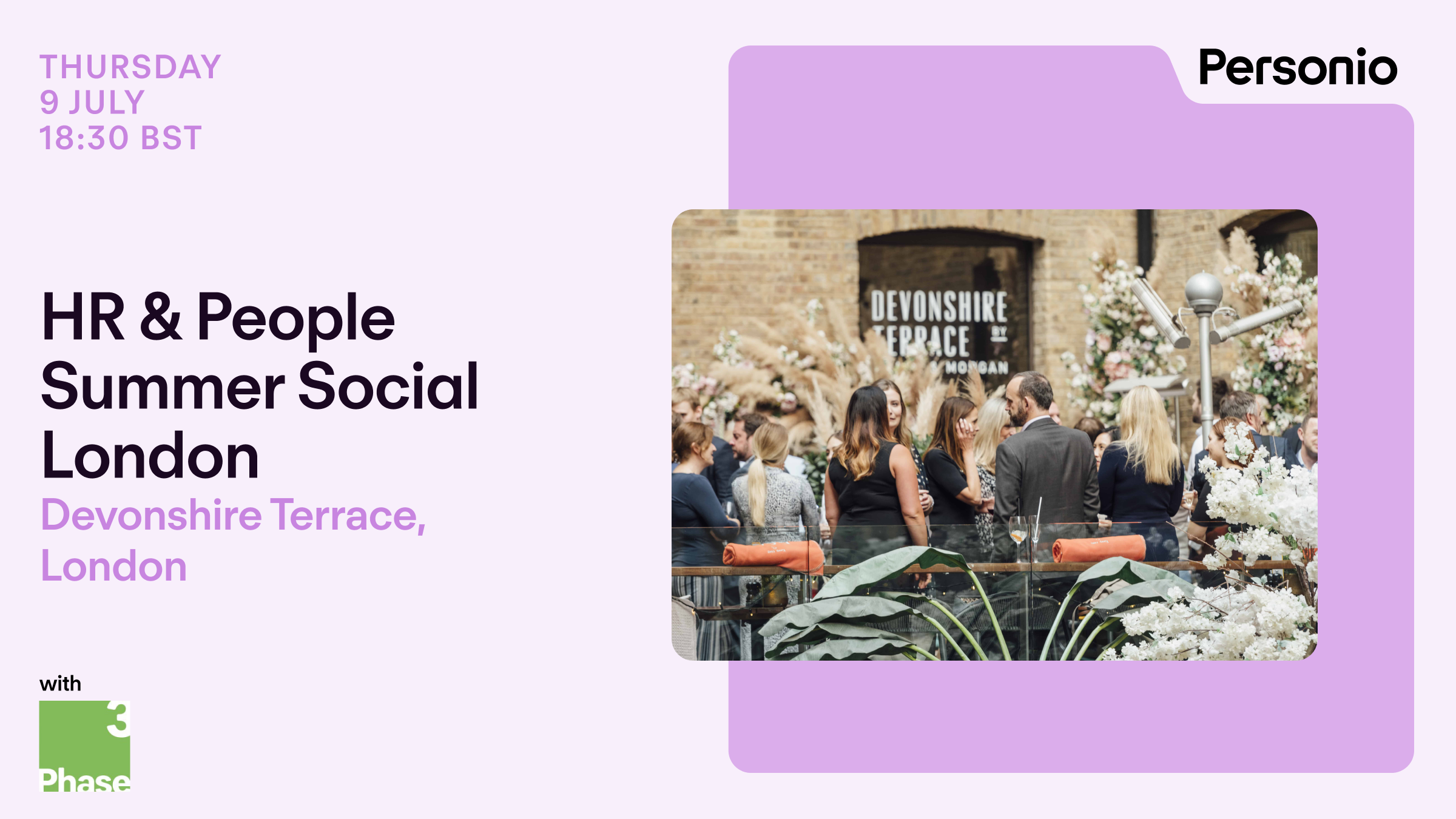 HR & People Summer Social London 26 (Personio x Phase 3)