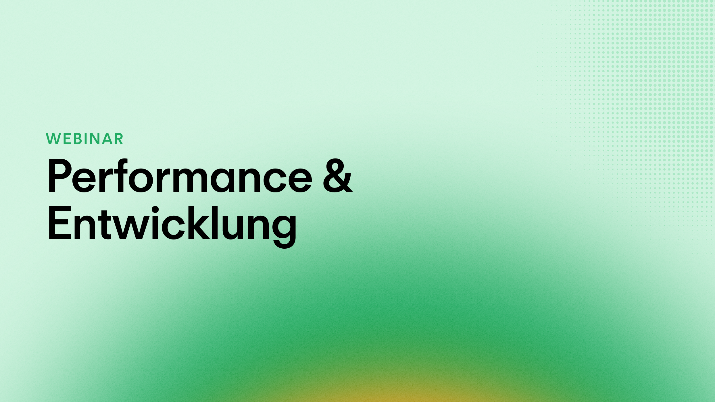 Webinar Perfomance & Development