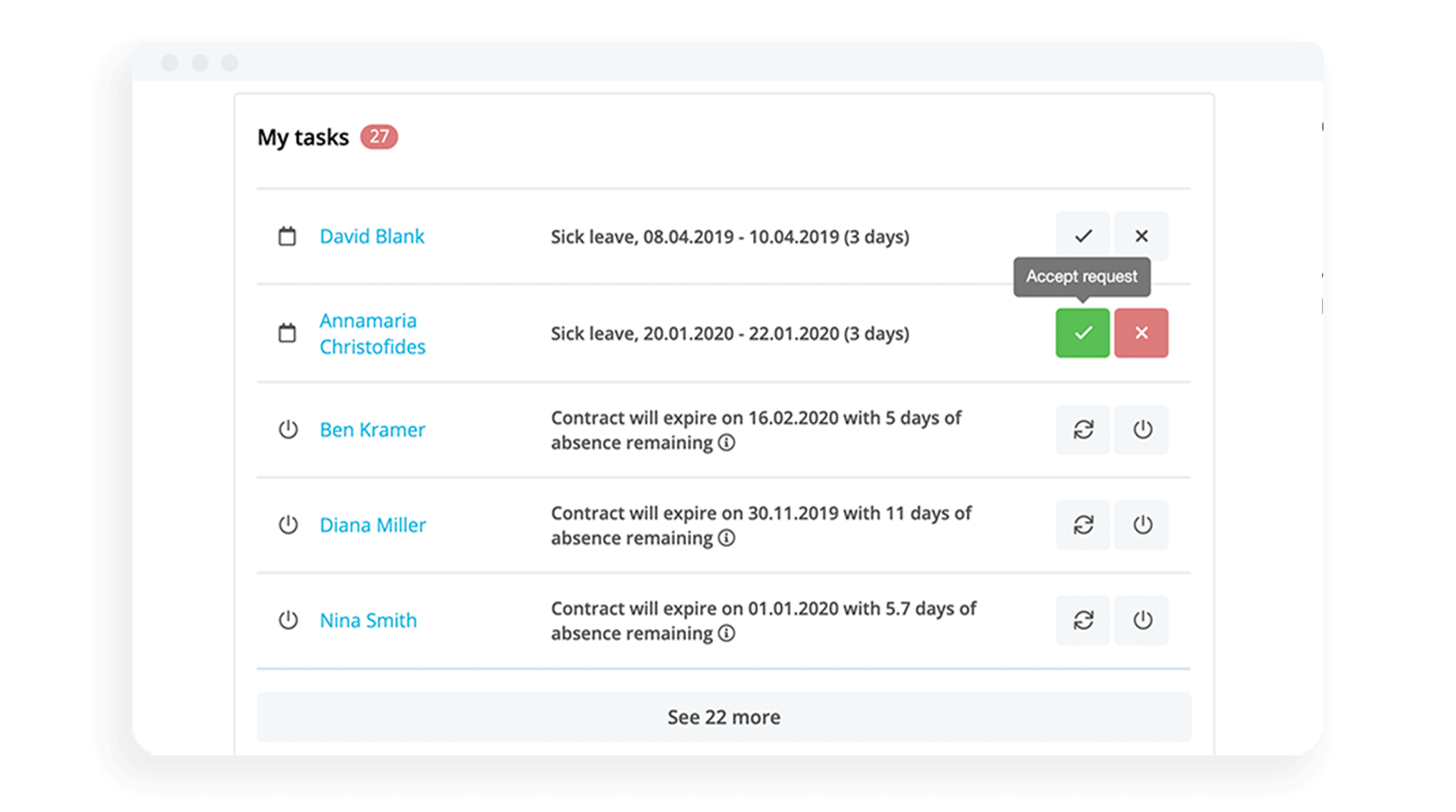 personio tasks HR portal