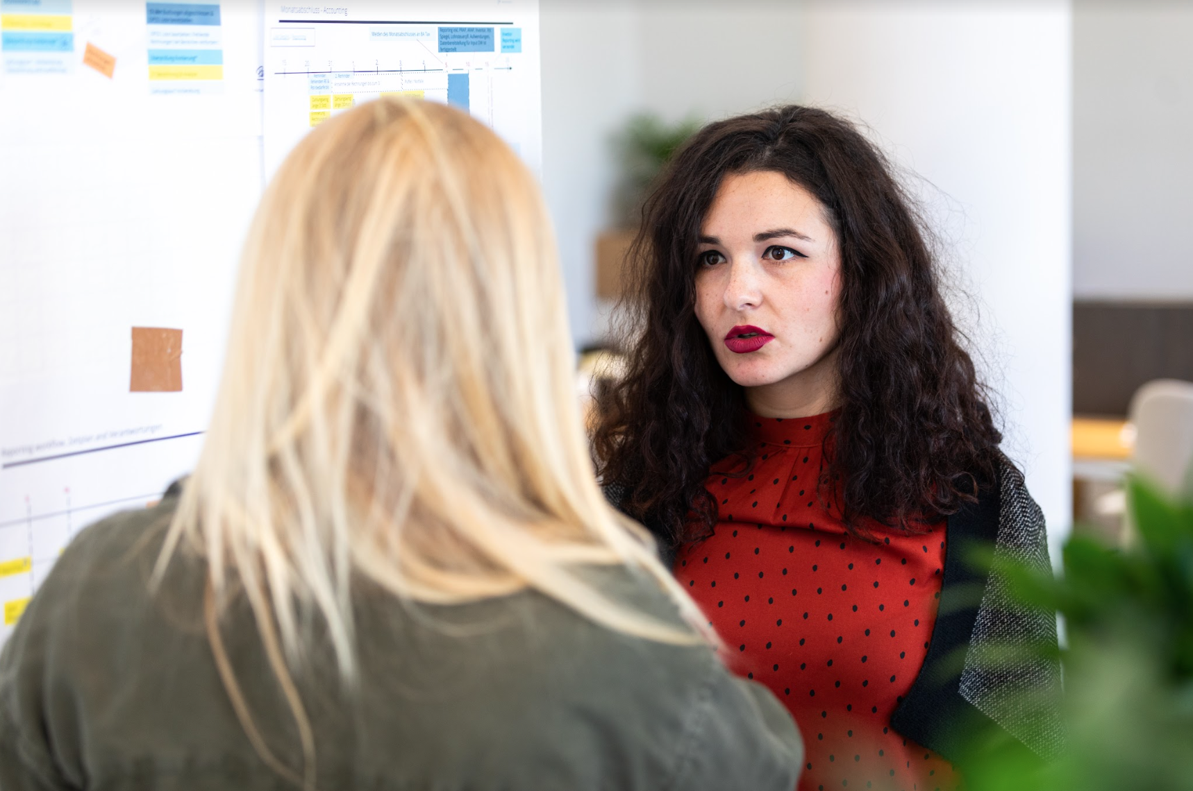 employees discussing a grievance at work