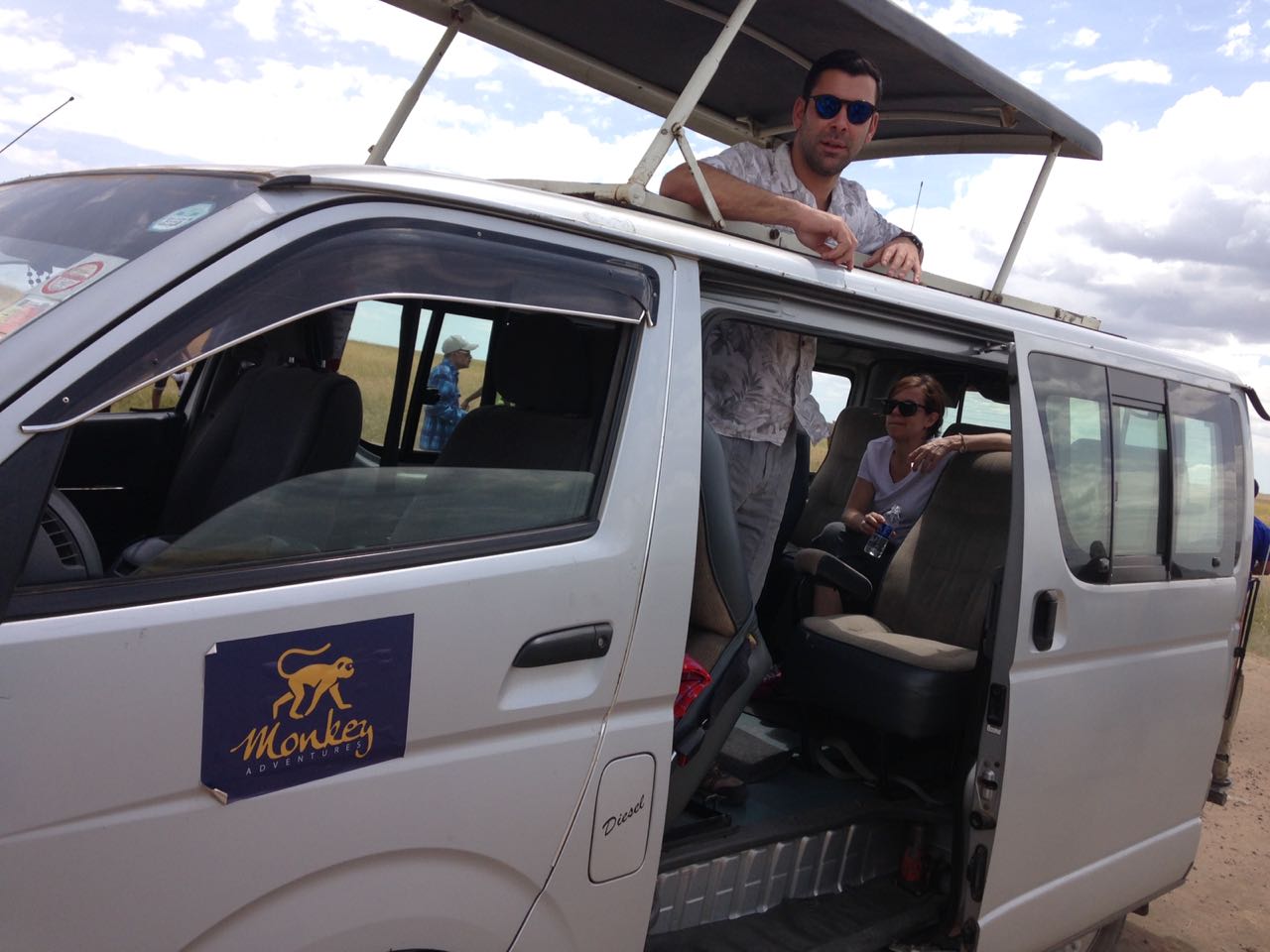 Customers in Safari Van