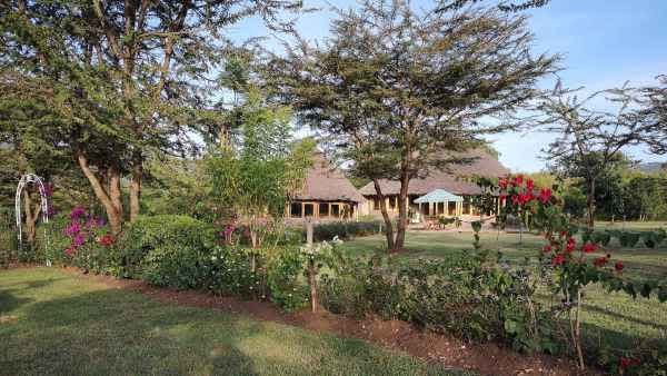 Overall view of the tented lodge