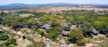 Bird eye view of the lodge and river