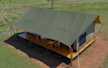 Aerial view of a tent