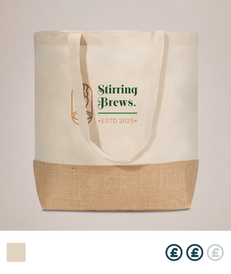 Natural two-tone customisable tote