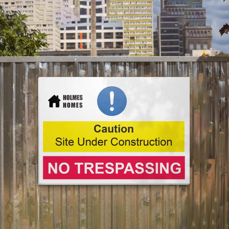 Correx "No Tresspassing" sign