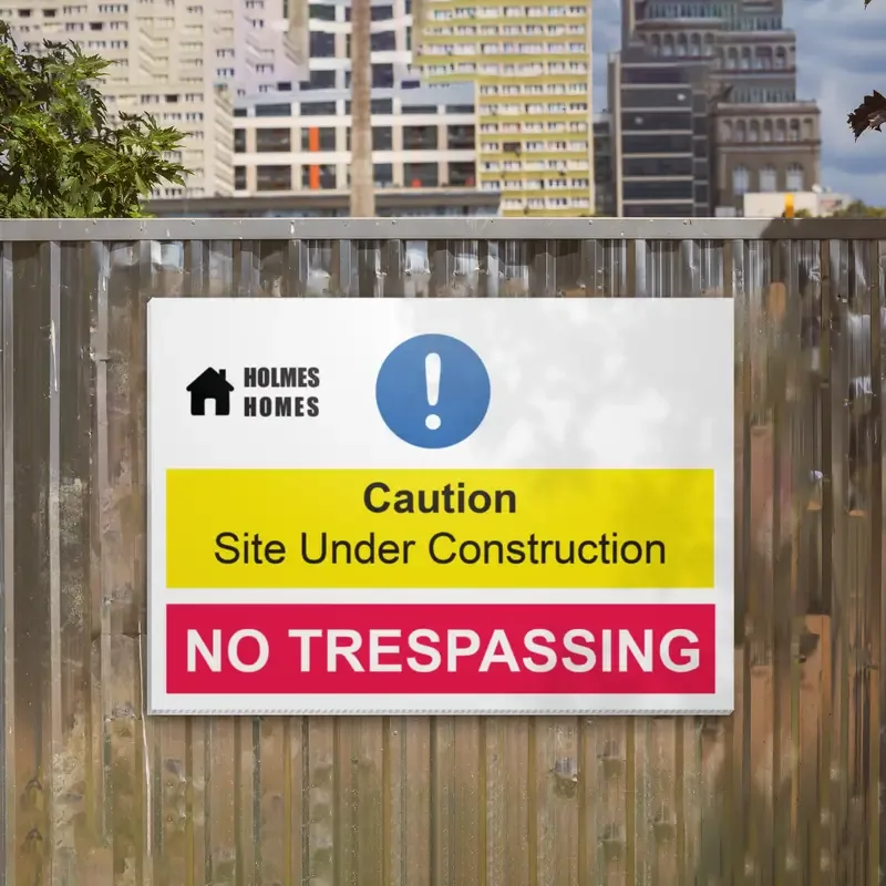 Correx "No Tresspassing" sign