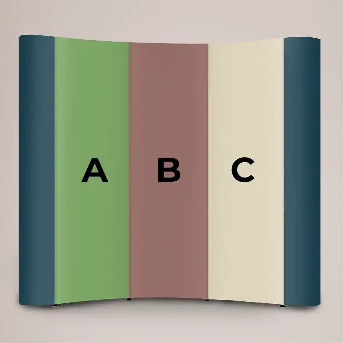 Three Panel Display Area