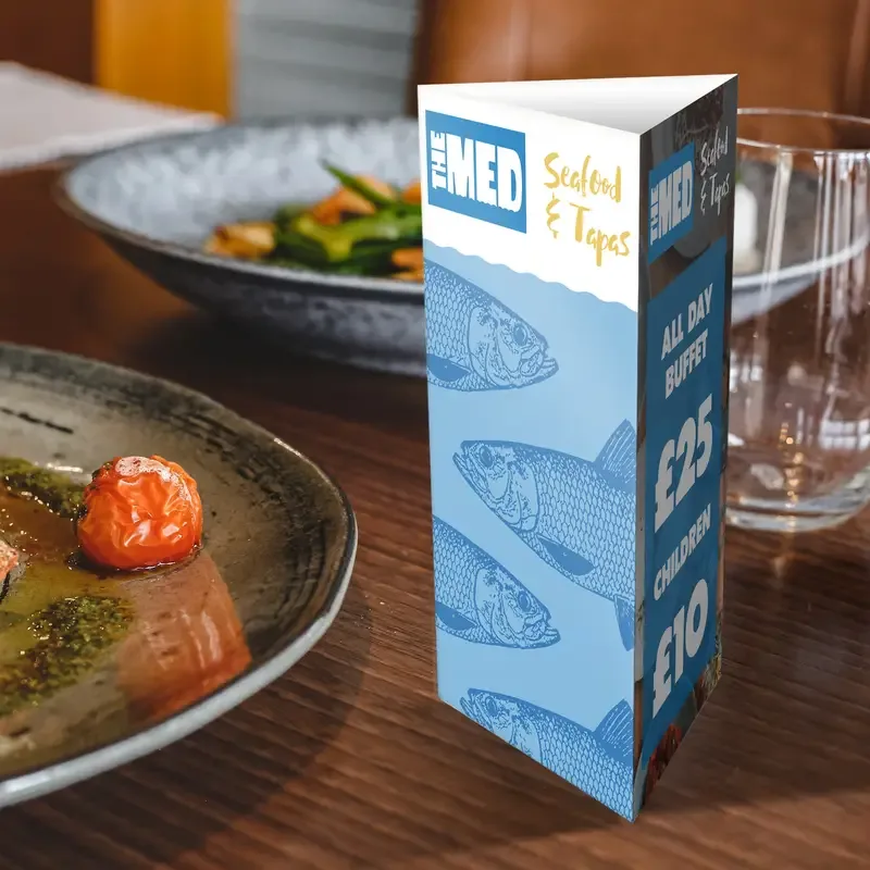Restaurant Table Talker for specials, drinks or promotions
