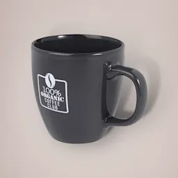 Moni 430ml Branded Ceramic Mugs - Grey Thumbnail