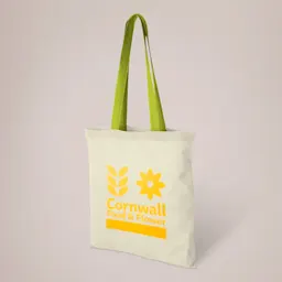 Nevada 100g/m² Cotton Tote bag Coloured Handles 7L Thumbnail
