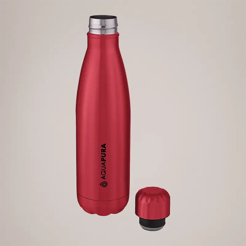Red insulated bottle for printing 500ml