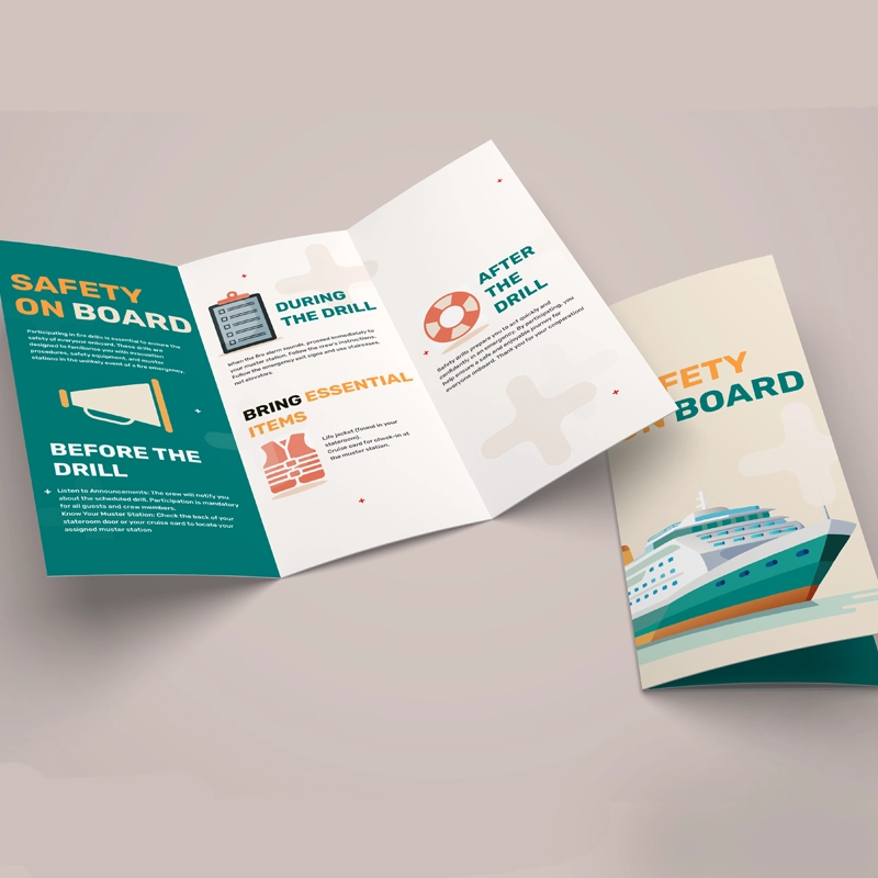 Emergency Instructions Leaflet - Roll Folded to 6pp