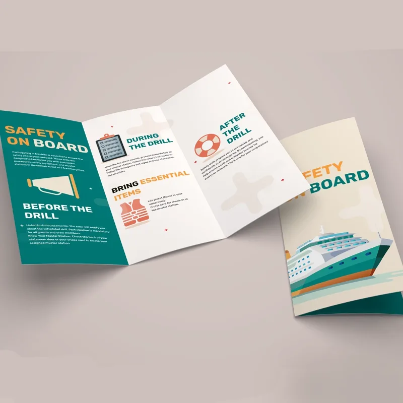 Emergency Instructions Leaflet - Roll Folded to 6pp