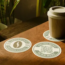 Paper Coasters with QR code Thumbnail