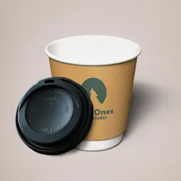 Branded Double Wall 8oz Cup with Lid Thumbnail