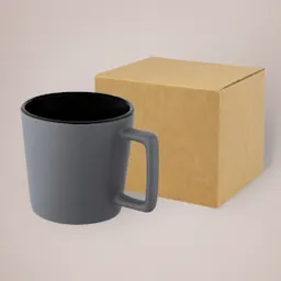 Grey Mug - Black Interior & Individual Box Thumbnail