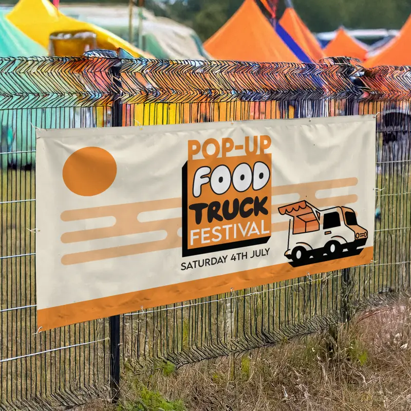 Pop-Up food truck promotional banner