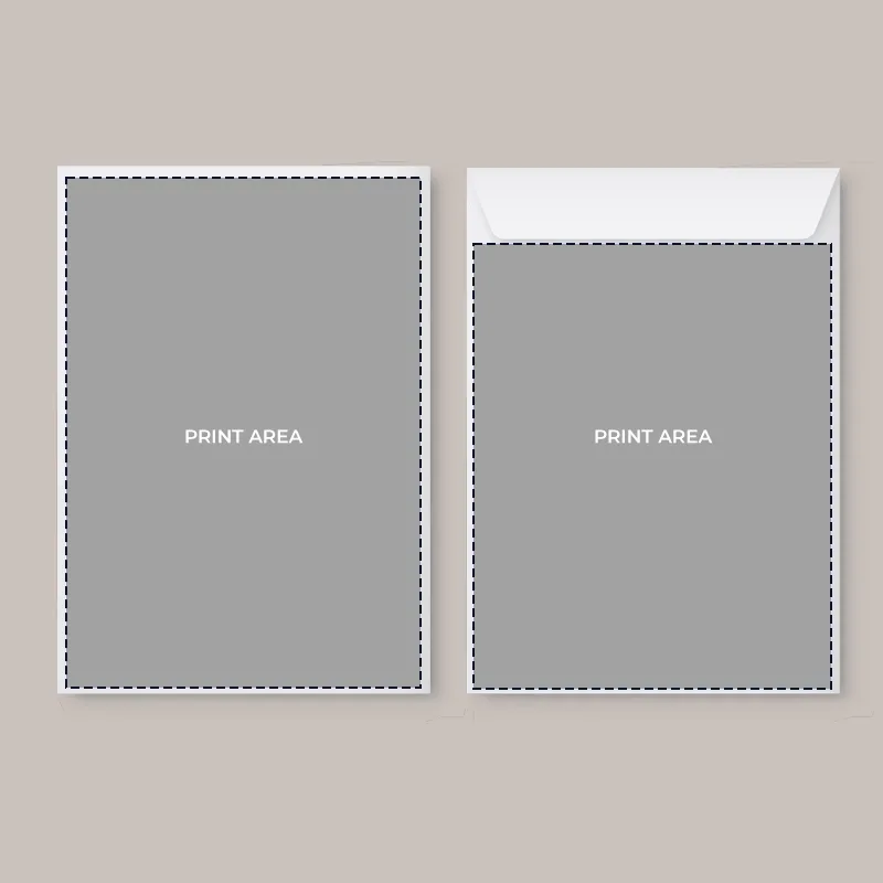 C4 Envelope without window - Print area