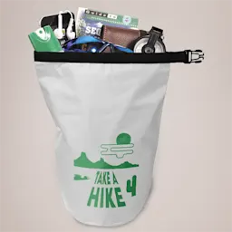 Survivor 5 litre waterproof roll-down bag - White Thumbnail