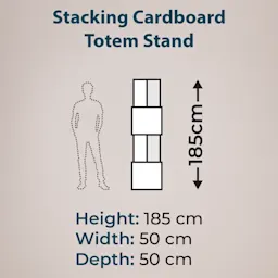 Cardboard Stacking Totem Size Thumbnail