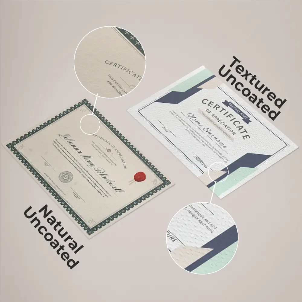 Natural and textured uncoated stocks