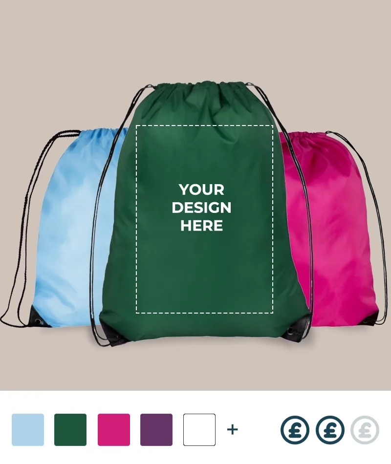 Recycled Drawstring Backpack Ready for Branding