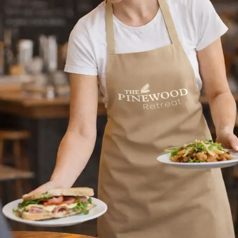 Branded aprons - add a logo