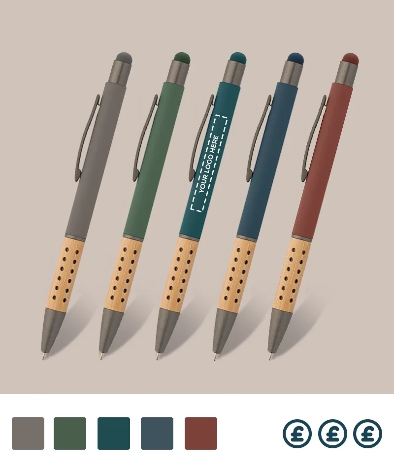 Customisable Bamboo Stylus Pens