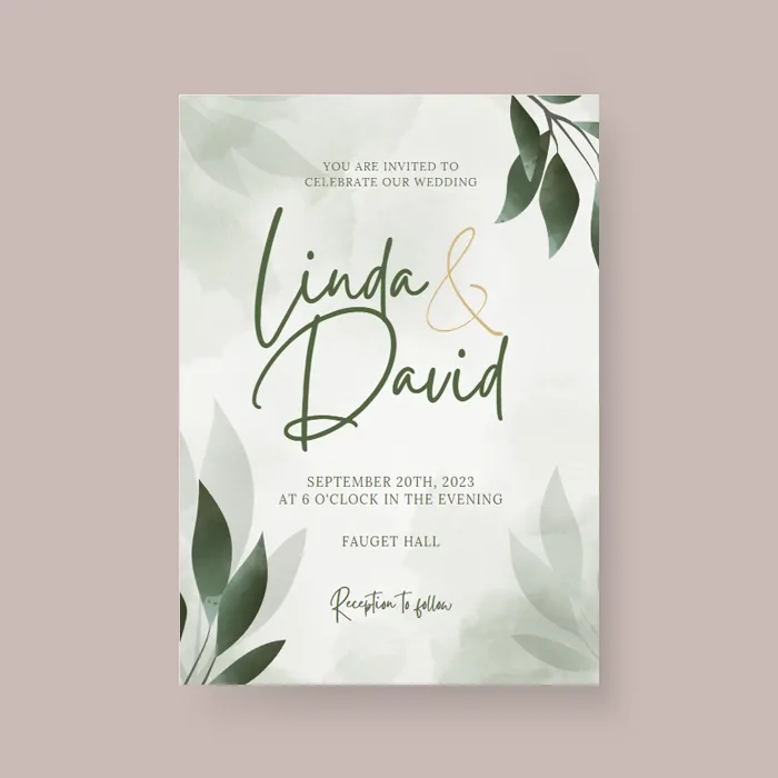 Simple wedding invitations
