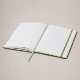 Forest Green Blank A5 Custom Notebook - Open Thumbnail