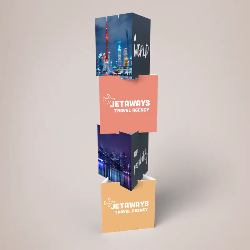 Custom Stacking Cardboard Totem Stand