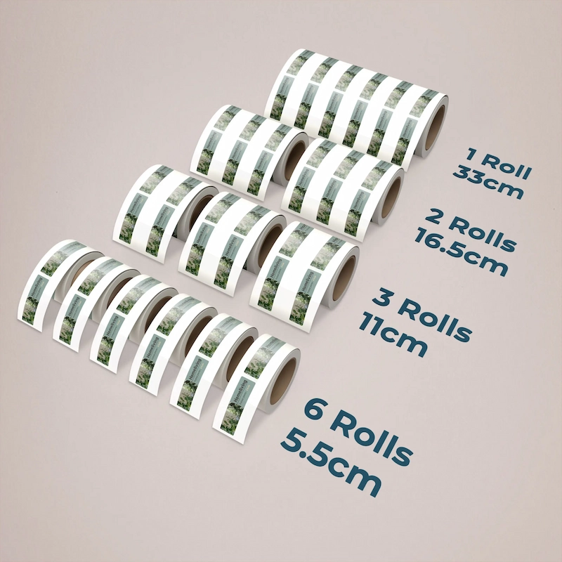 Rectangle Label Roll Sizes