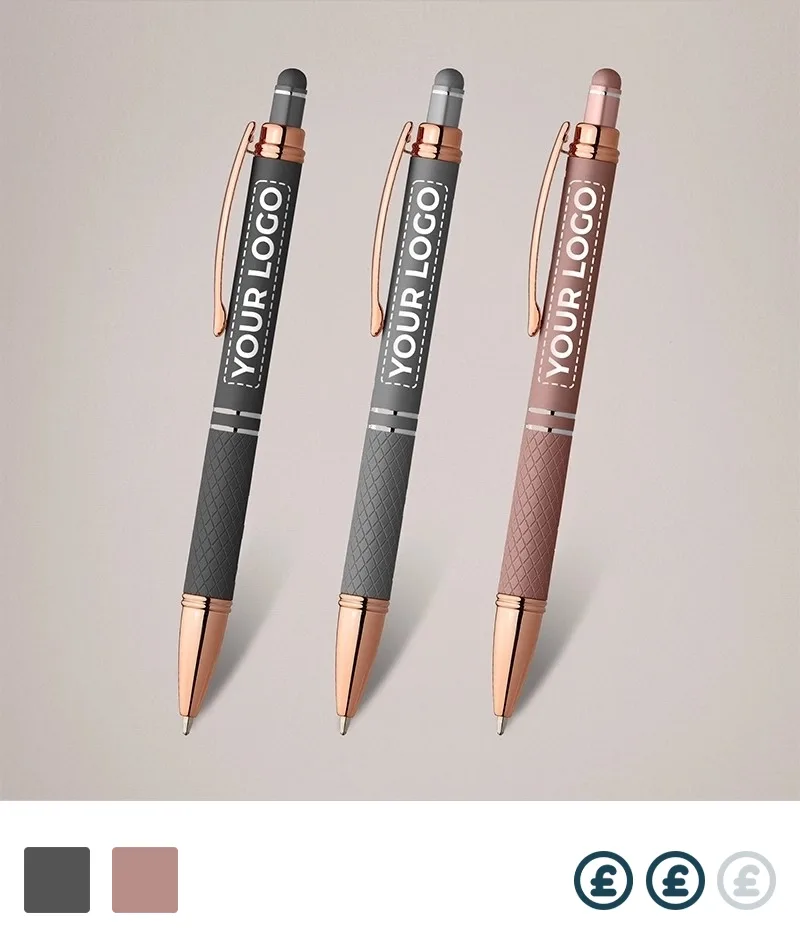 Rose gold trim custom pens