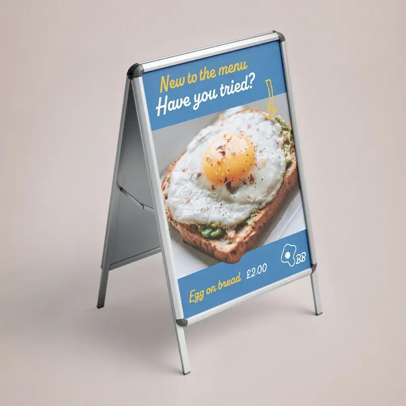 A- boards for footfall, promotions, and specials