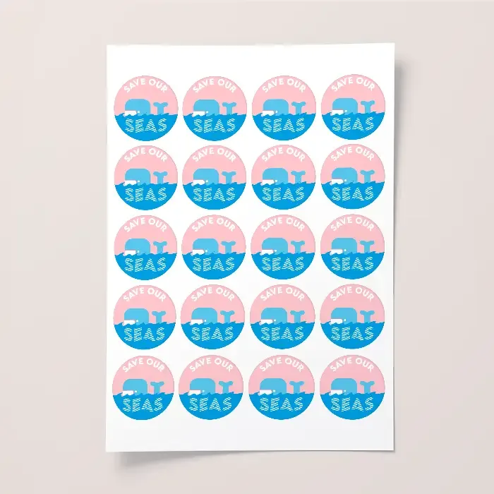 Circle brand stickers