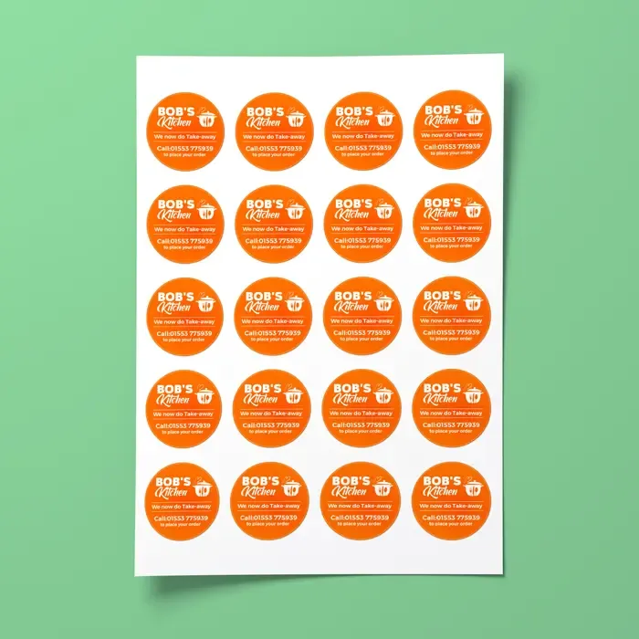 Circle Stickers on a sheet