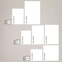 Greaseproof Size Comparison Chart Thumbnail