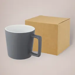 Grey Mug - Natural White Interior & Individual Box Thumbnail