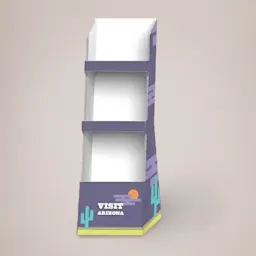 Three Shelf Cardboard Brochure Stand Thumbnail