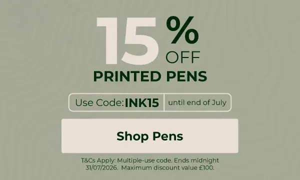 15% off pens