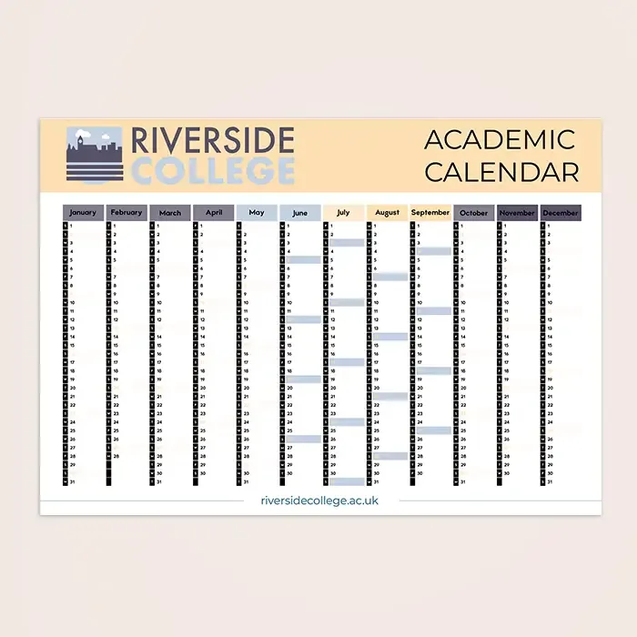 Term or semester wall planners