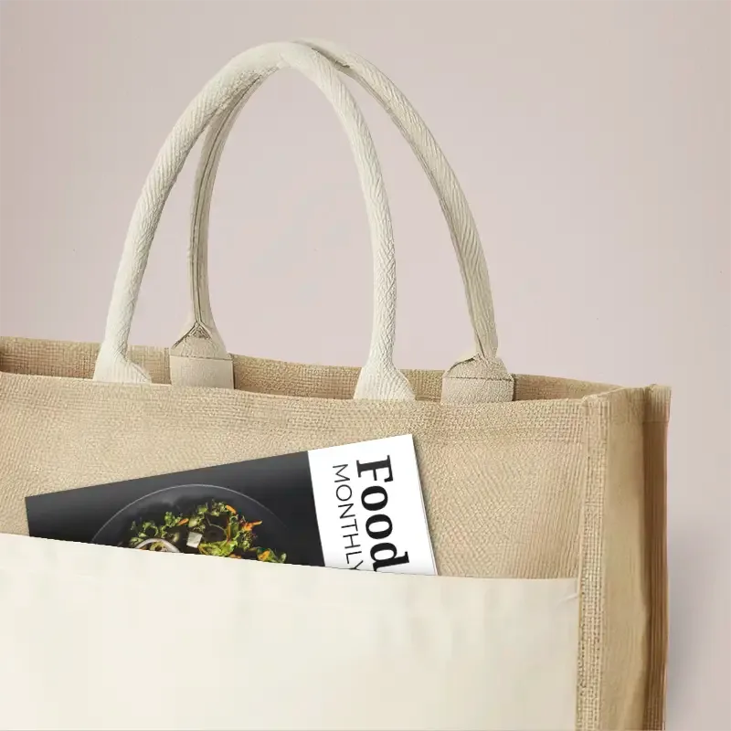 Bag Pocket Close Up with A6 Food Pamphlet
