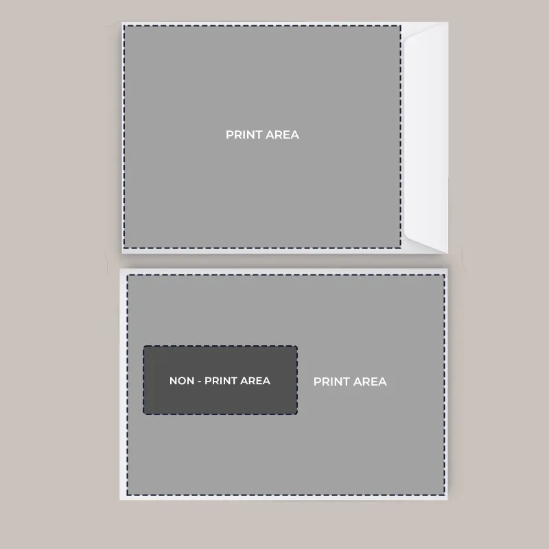 C5 Envelope with window - Print area