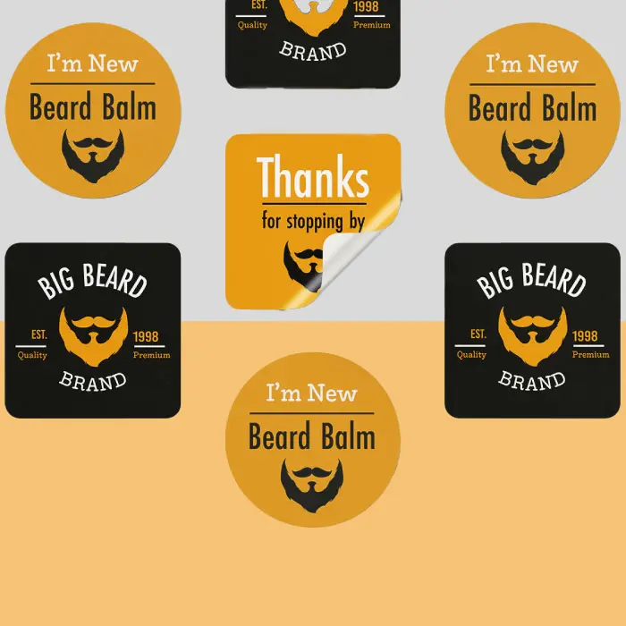 Stickers on a sheet downloadable marketing tools