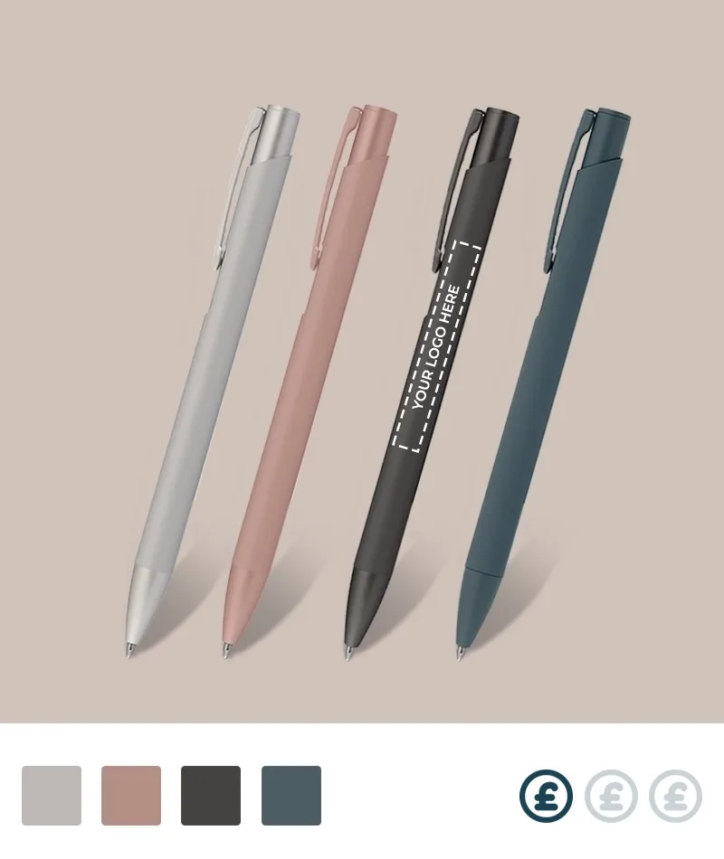 Katrine Soft Touch Monochrome Metallic Pens