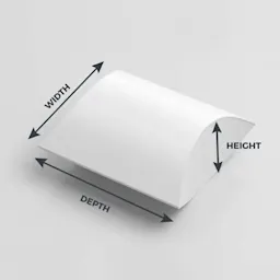 Pillow Box Packaging Dimensions Thumbnail