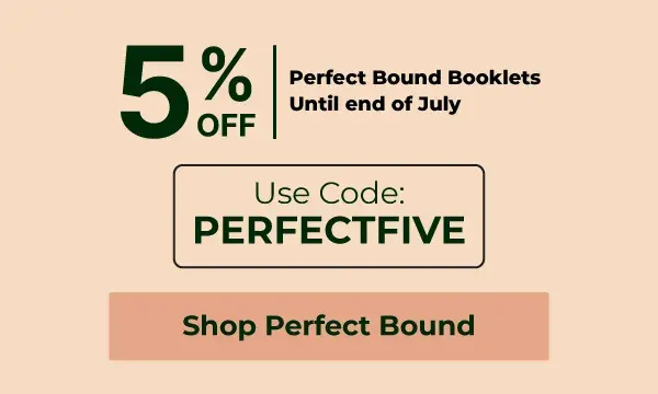 5% off perfect-bound booklets