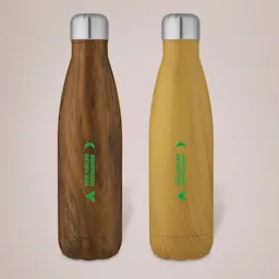 Cove 500ml Vacuum Insulated Stainless Steel Bottle with Wood Print Thumbnail